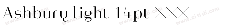 Ashbury light 14pt字体转换